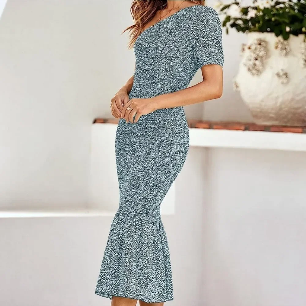 Fashion Women One Shoulder Sleeveless Casual Summer Dresses NWT Size XL - Picture 6 of 15
